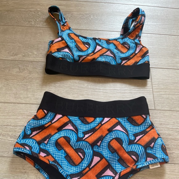 Burberry Monogram Swimsuit NIB TB Set Bra & Undies - Picture 7 of 15
